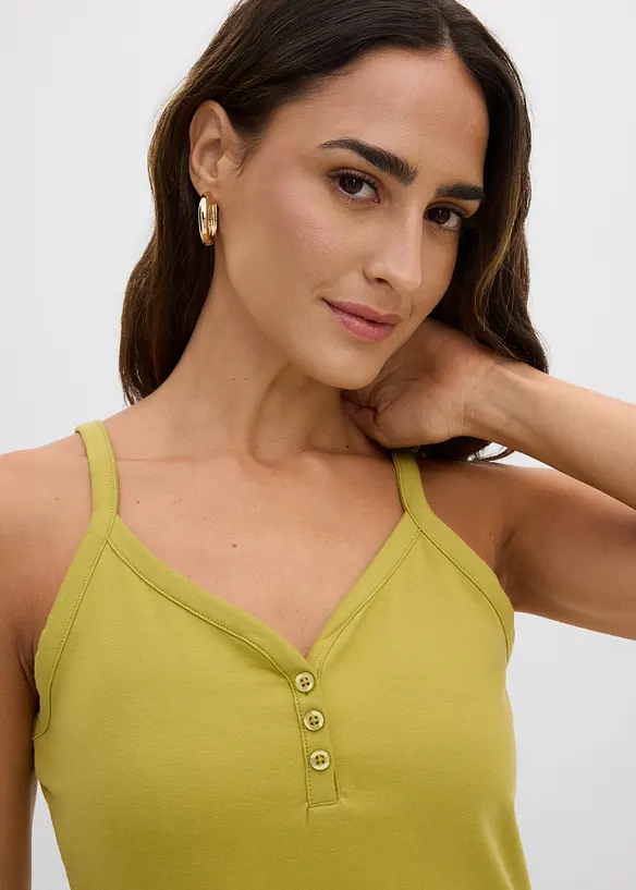 Lot de 2 tops bretelles spaghetti en jersey coton, bonprix