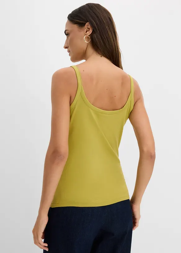 Lot de 2 tops bretelles spaghetti en jersey coton, bonprix