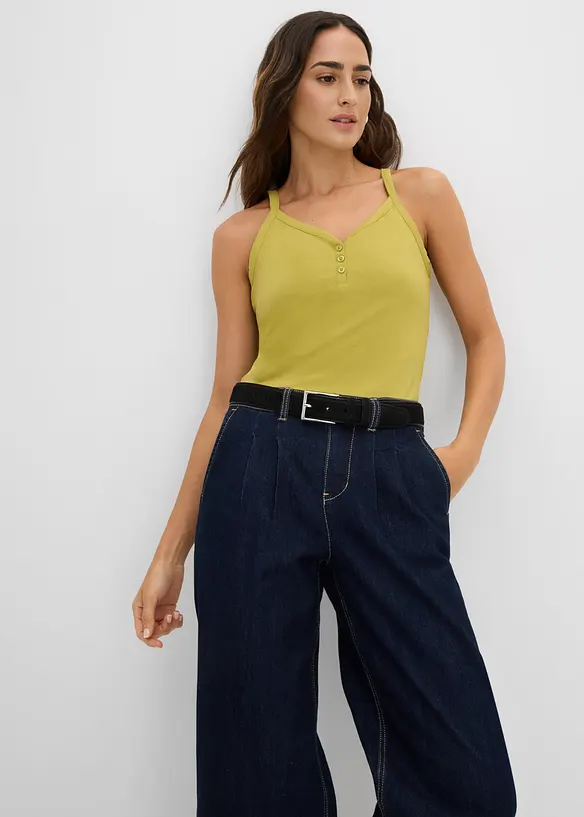 Lot de 2 tops bretelles spaghetti en jersey coton, bonprix