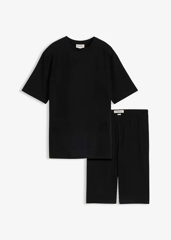 T-Shirt und Radlerhose, Baumwollstretch (2-tlg.Set), bonprix
