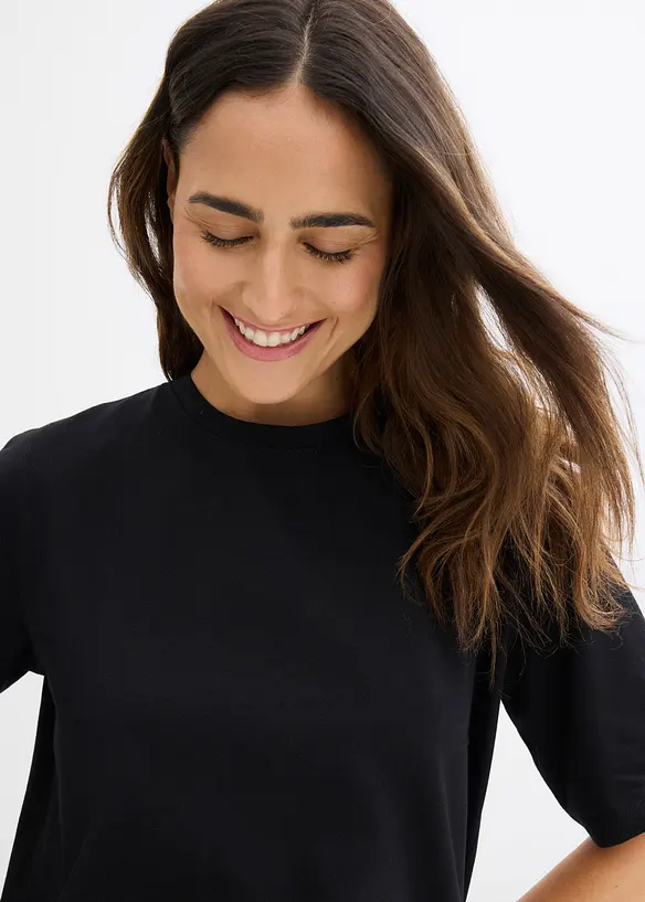 T-Shirt und Radlerhose, Baumwollstretch (2-tlg.Set), bonprix