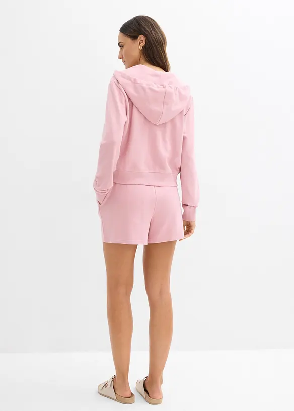 Sweatshirtjacke und Sweatshorts aus reiner Bio-Baumwolle (2-tlg.Set), bonprix