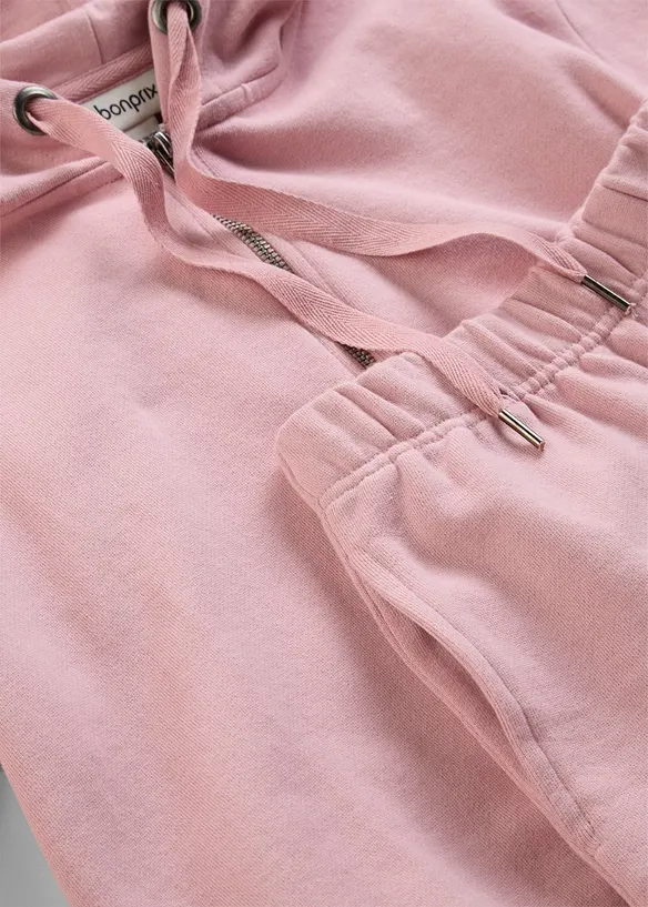 Sweatshirtjacke und Sweatshorts aus reiner Bio-Baumwolle (2-tlg.Set), bonprix