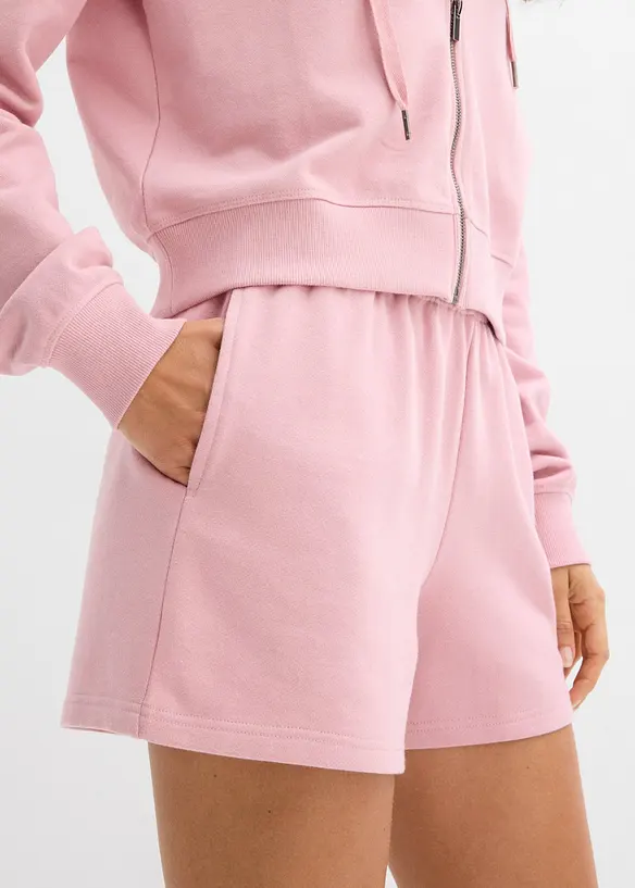 Sweatshirtjacke und Sweatshorts aus reiner Bio-Baumwolle (2-tlg.Set), bonprix