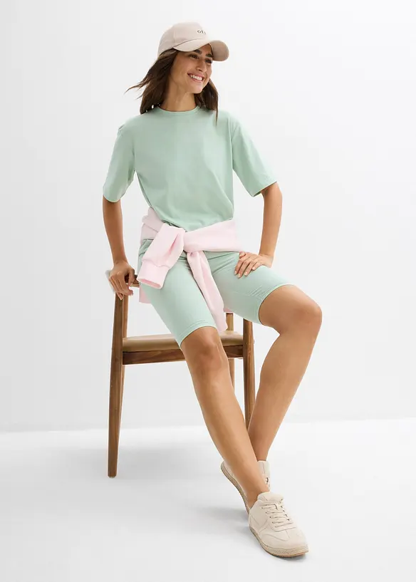 T-Shirt und Radlerhose, Baumwollstretch (2-tlg.Set), bonprix