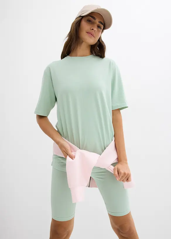 T-Shirt und Radlerhose, Baumwollstretch (2-tlg.Set), bonprix