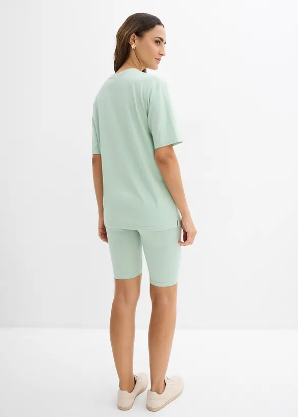T-Shirt und Radlerhose, Baumwollstretch (2-tlg.Set), bonprix