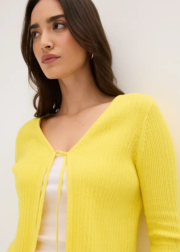 Feinstrickjacke aus Baumwoll-Mix, bonprix