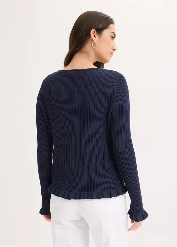 Feinstrickjacke aus Baumwoll-Mix, bonprix