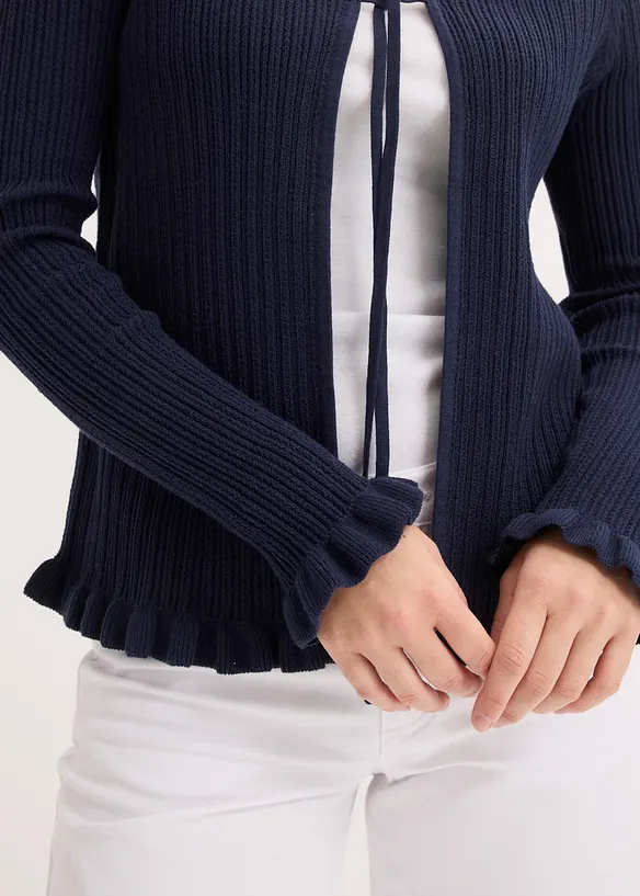 Feinstrickjacke aus Baumwoll-Mix, bonprix
