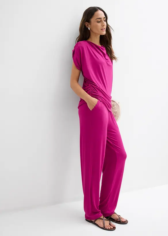 T-shirt et pantalon (ens. 2&nbsp;pces) en viscose extensible, bonprix