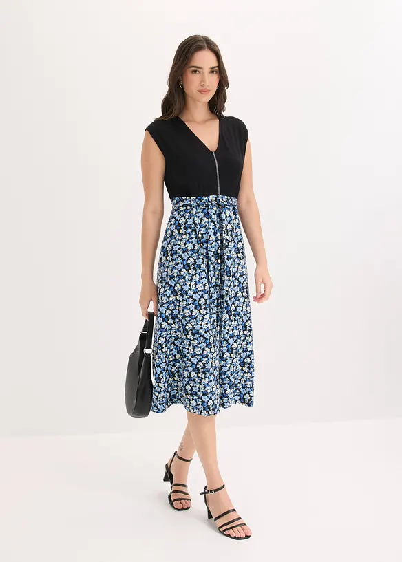 Midi-Jerseykleid aus Viskose-Mix, bonprix