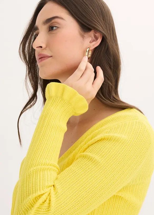 Feinstrickjacke aus Baumwoll-Mix, bonprix