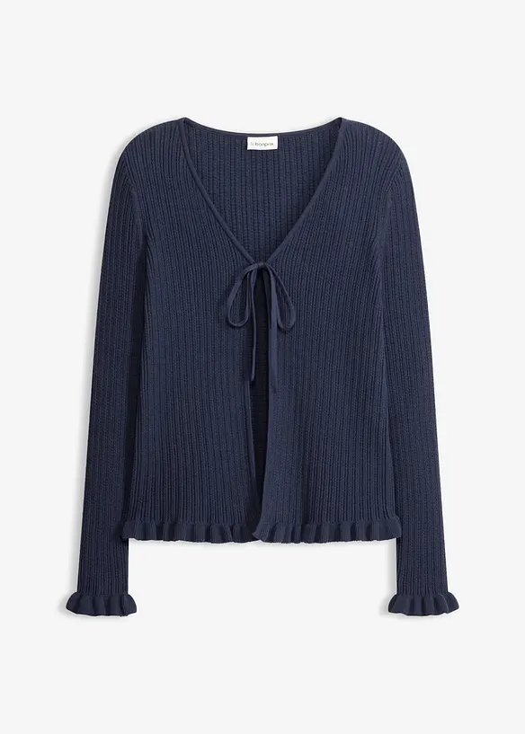 Feinstrickjacke aus Baumwoll-Mix, bonprix