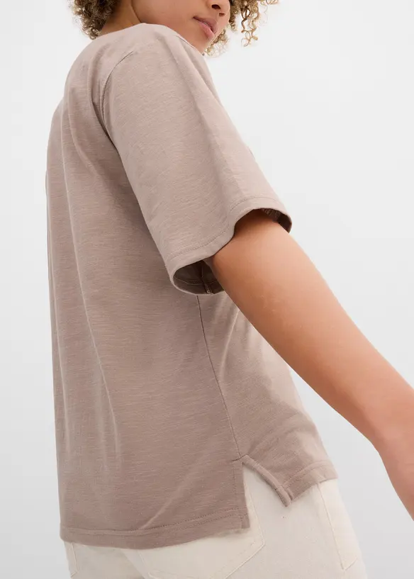 Flammgarn-Boxy-Shirt aus reiner Bio-Baumwolle (2er Pack), bonprix