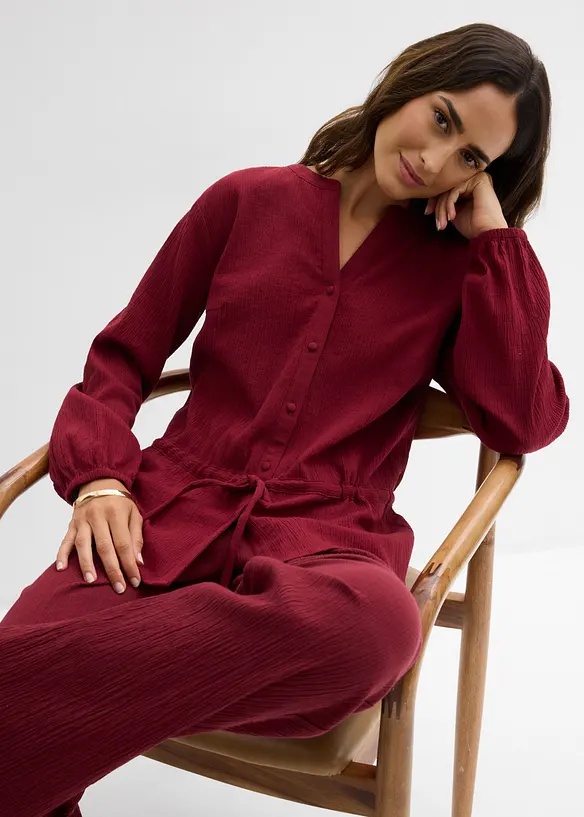 Bluse aus strukturiertem Crinkle, bonprix