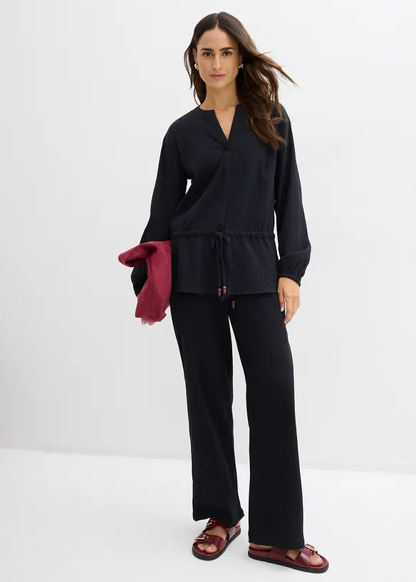 Blouse &agrave; effet froiss&eacute;, bonprix