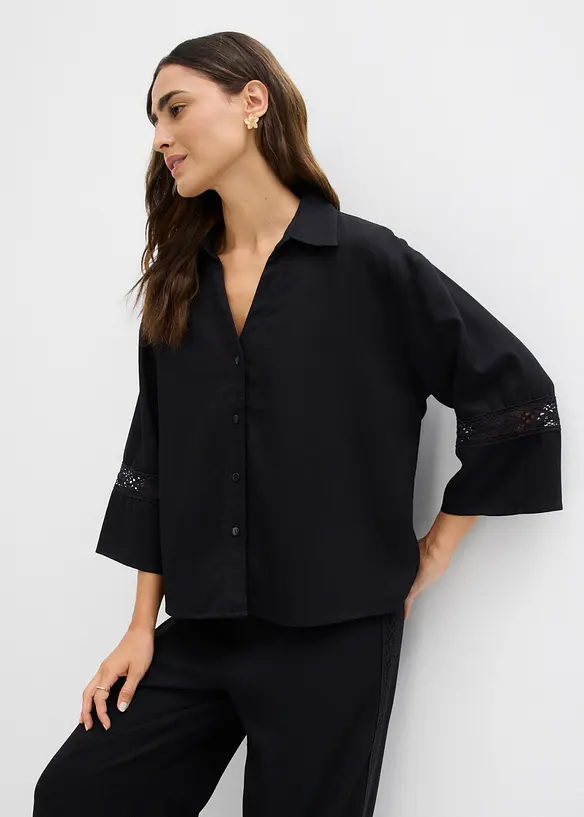 Bluse aus flie&szlig;ender Viskose, bonprix