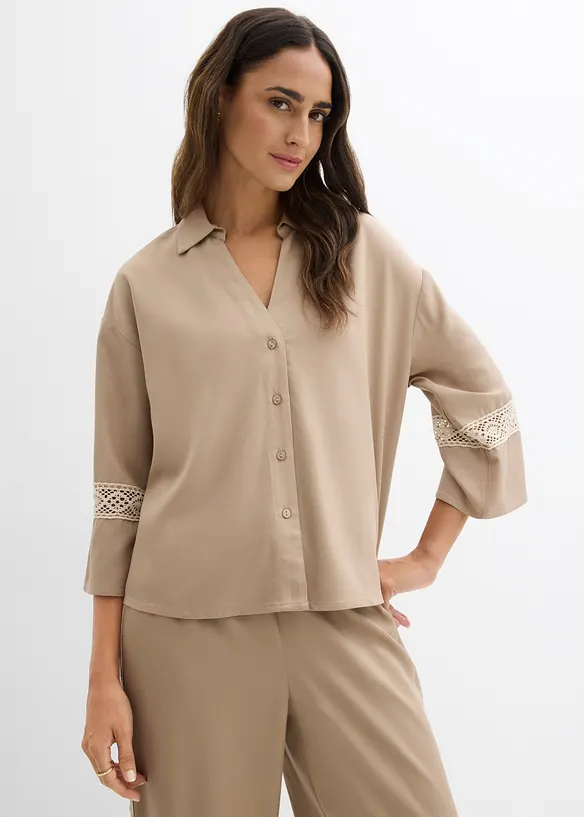Bluse aus flie&szlig;ender Viskose, bonprix