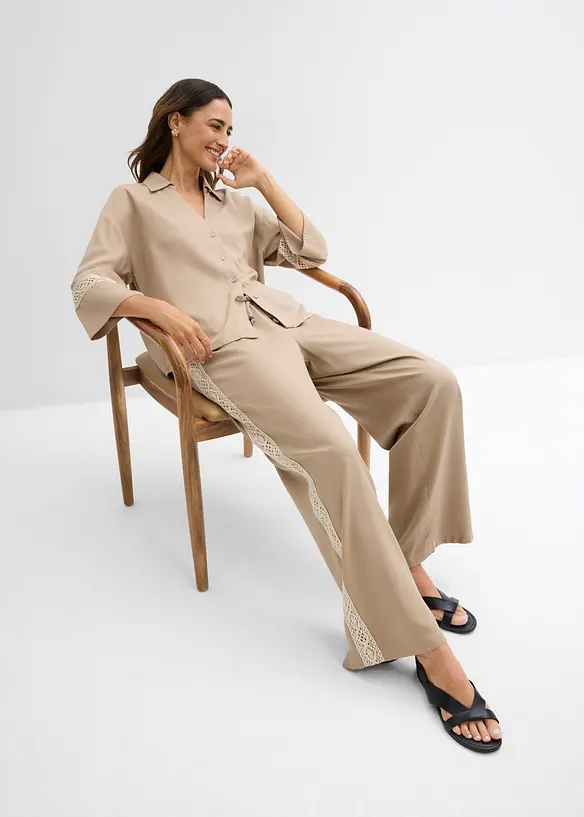 Bluse aus flie&szlig;ender Viskose, bonprix