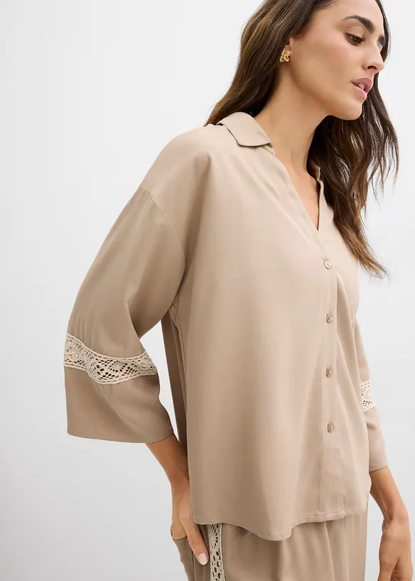 Bluse aus flie&szlig;ender Viskose, bonprix