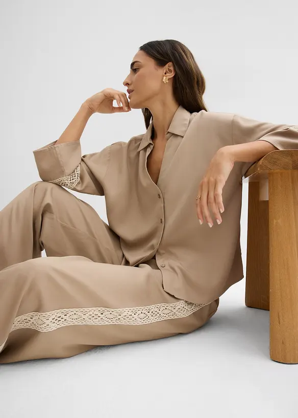 Bluse aus flie&szlig;ender Viskose, bonprix