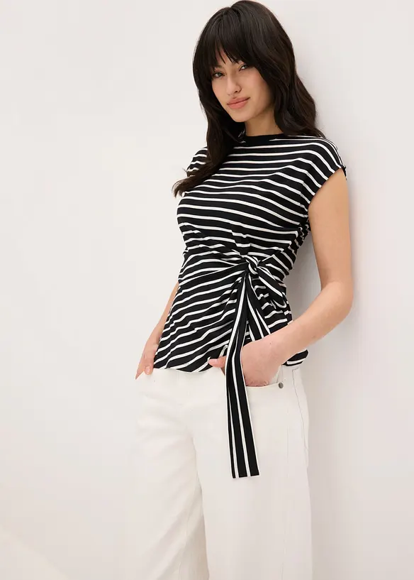 Shirt mit Drapierung, bonprix