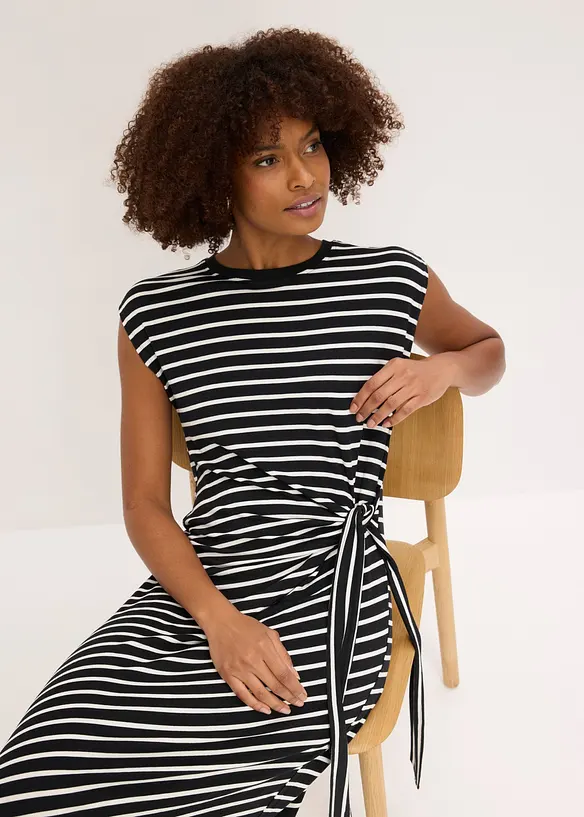 Jerseykleid mit Drapierung, bonprix