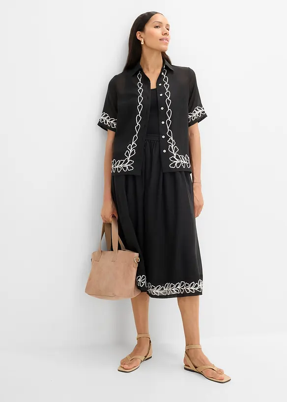 Bluse mit Stickerei, bonprix