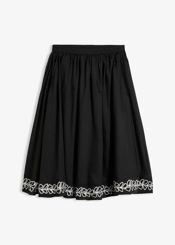 Midirock mit Stickerei, bonprix