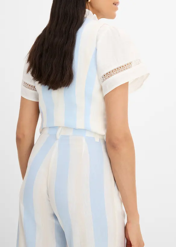 Palazzo-Hose in Leinen-Optik, bonprix