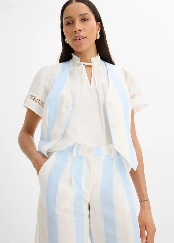 Palazzo-Hose in Leinen-Optik, bonprix