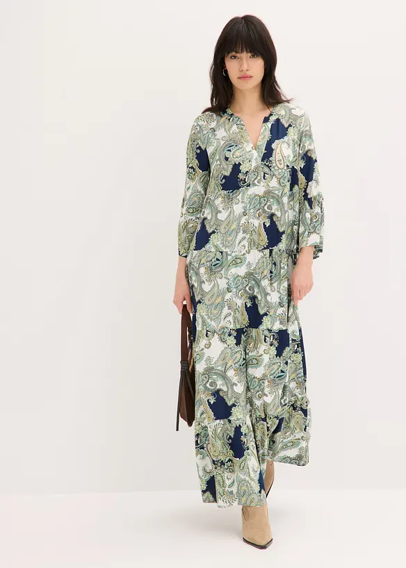 Maxikleid aus flie&szlig;ender Viskose, bonprix