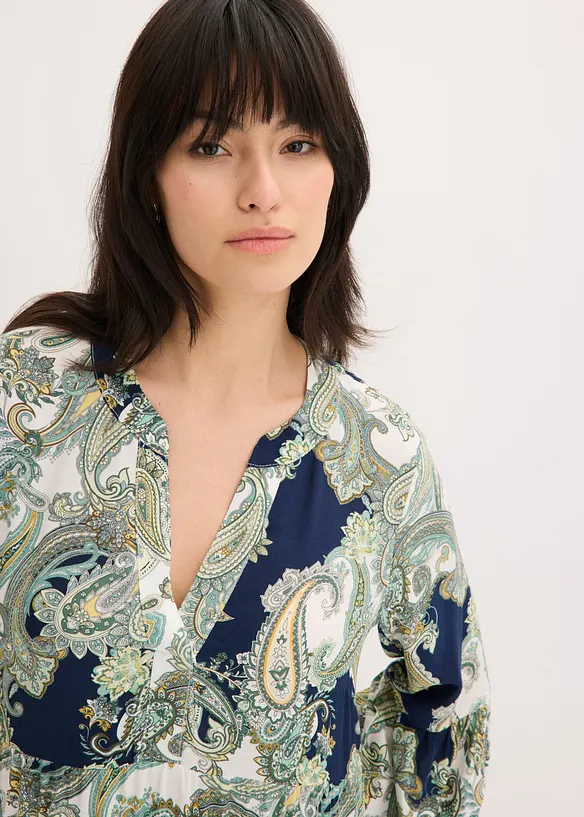 Maxikleid aus flie&szlig;ender Viskose, bonprix