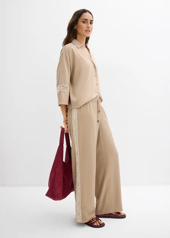 Lockere Hose aus flie&szlig;ender Viskose, bonprix