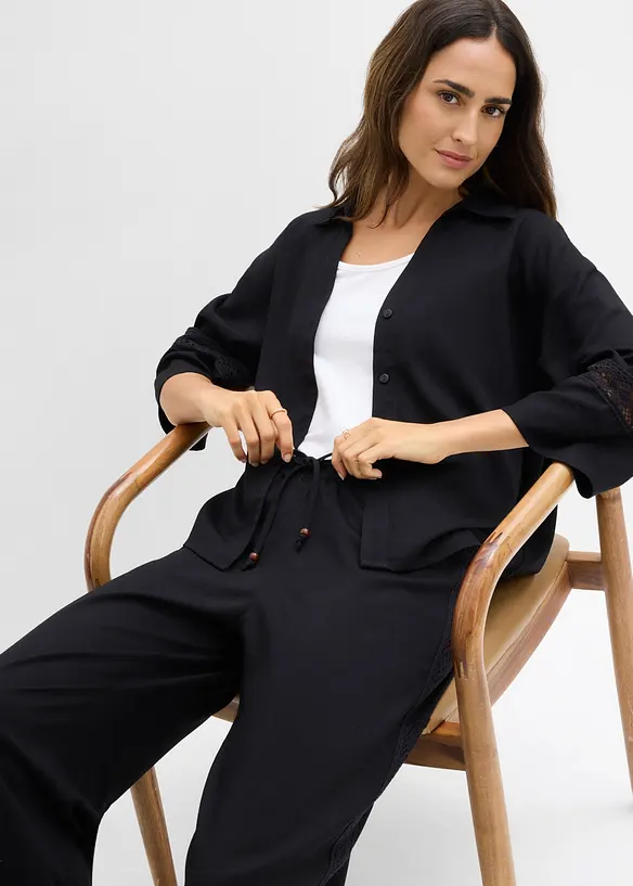 Lockere Hose aus flie&szlig;ender Viskose, bonprix