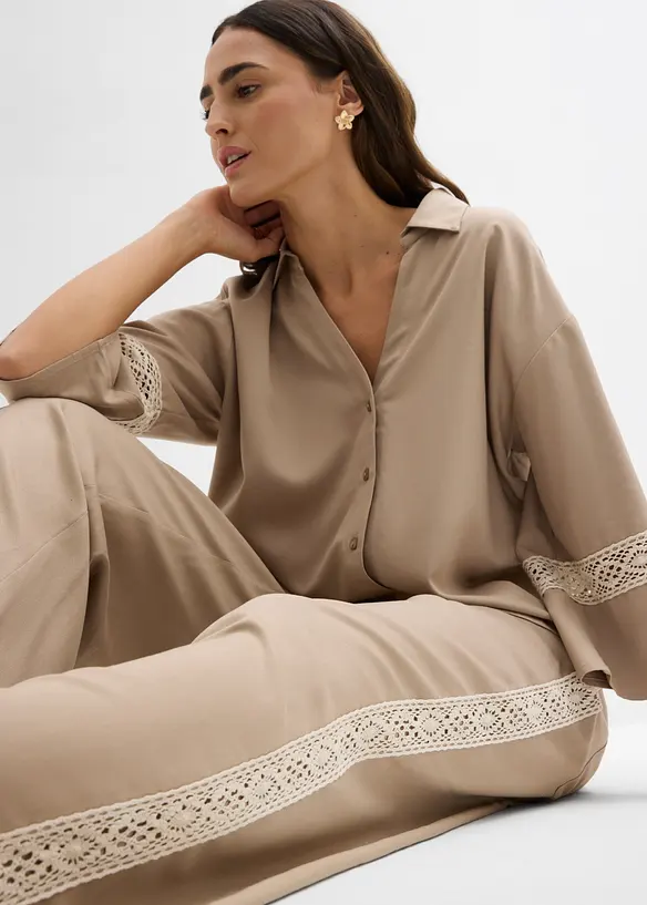 Lockere Hose aus flie&szlig;ender Viskose, bonprix