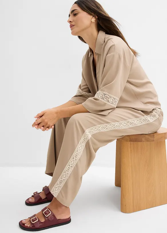 Lockere Hose aus flie&szlig;ender Viskose, bonprix