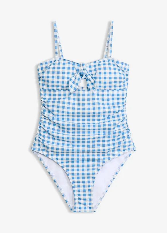 Bandeau-Badeanzug mit kleiner Schleife, bonprix