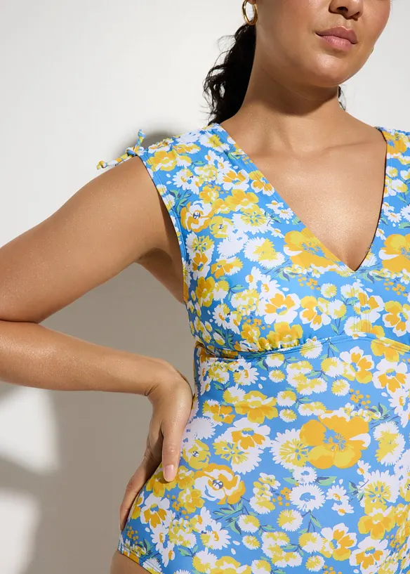 Maillot 1 pi&egrave;ce sculptant &agrave; larges bretelles, maintien l&eacute;ger, bonprix