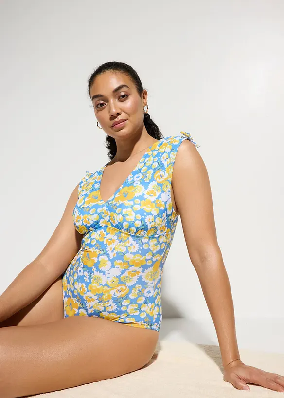 Maillot 1 pi&egrave;ce sculptant &agrave; larges bretelles, maintien l&eacute;ger, bonprix