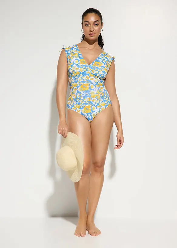 Maillot 1 pi&egrave;ce sculptant &agrave; larges bretelles, maintien l&eacute;ger, bonprix