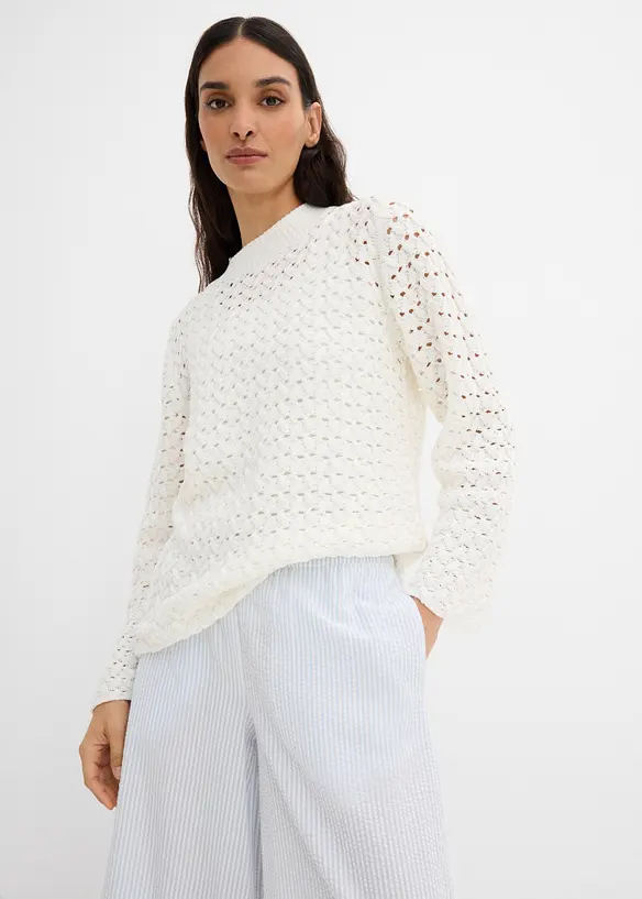 Weite Culotte aus Seersucker, bonprix