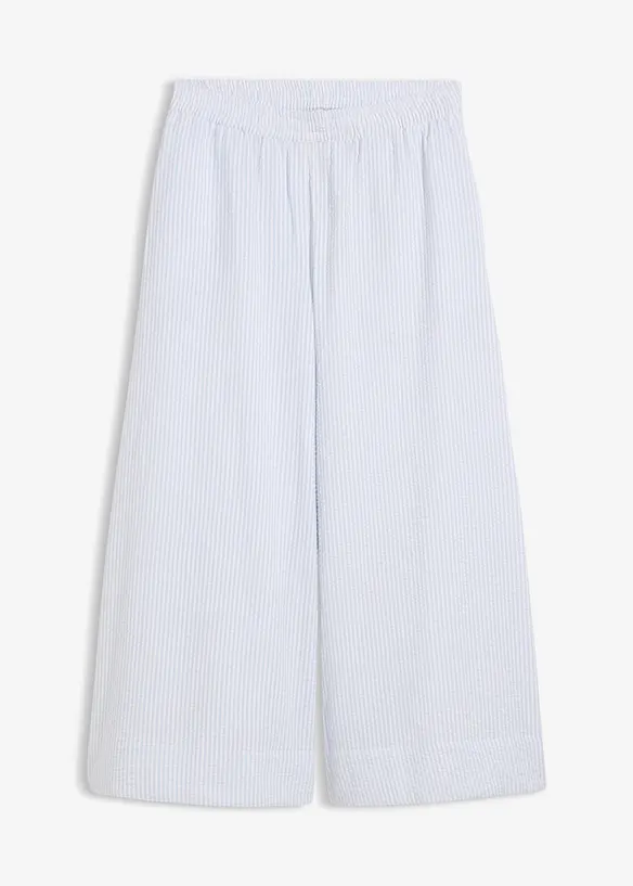 Weite Culotte aus Seersucker, bonprix