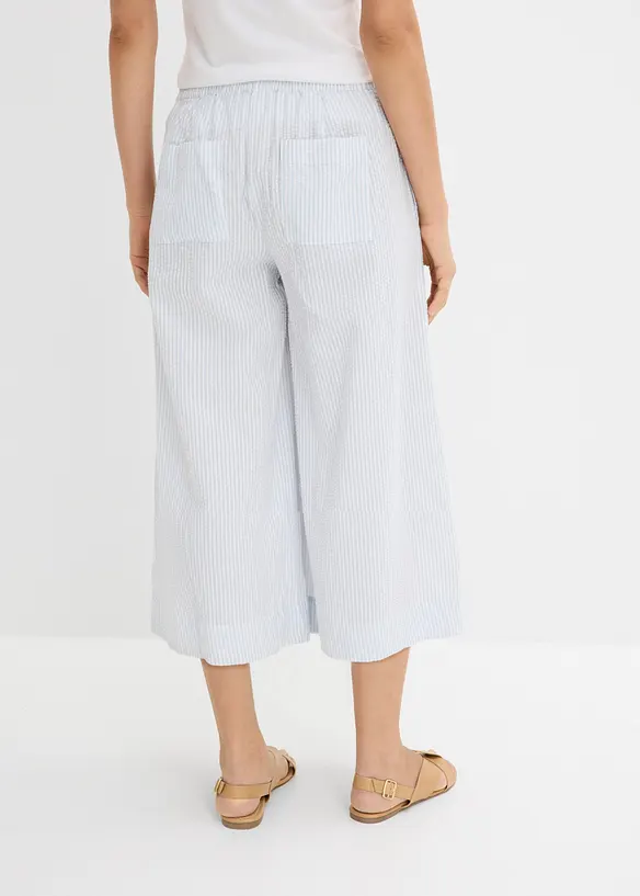 Weite Culotte aus Seersucker, bonprix