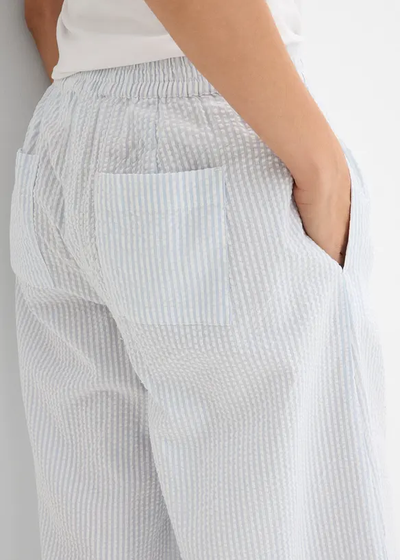 Weite Culotte aus Seersucker, bonprix