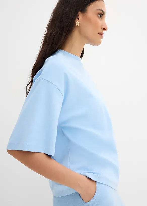 T-shirt oversize 100% coton &agrave; base asym&eacute;trique, bonprix