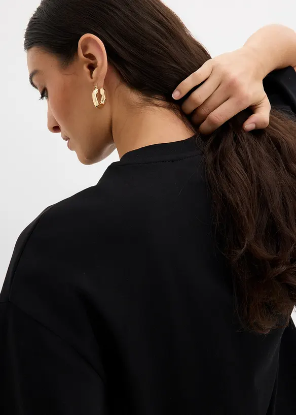 T-shirt oversize 100% coton &agrave; base asym&eacute;trique, bonprix