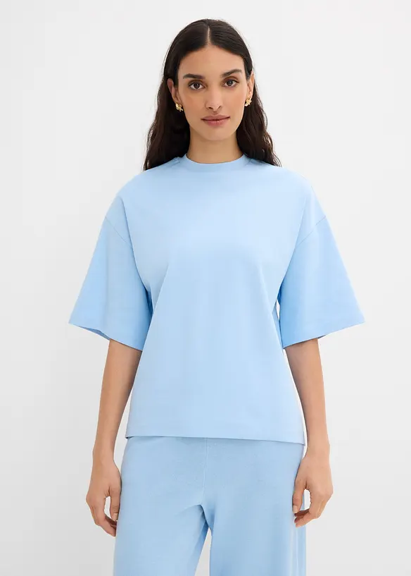 T-shirt oversize 100% coton &agrave; base asym&eacute;trique, bonprix