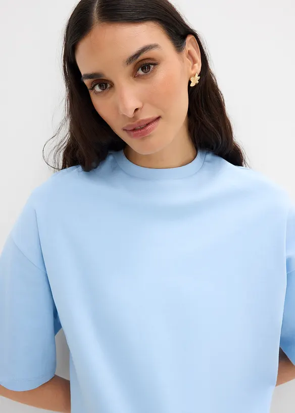 T-shirt oversize 100% coton &agrave; base asym&eacute;trique, bonprix